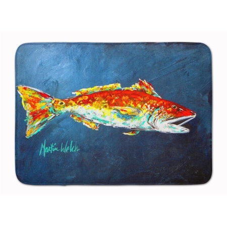 Carolines Treasures Fish Red Fish Red for Jarett Machine Washable Memory Foam Mat MW1093RUG